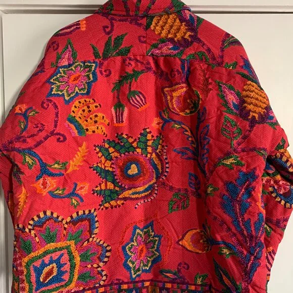Farm Rio Mixed Prints Tapestry Reversible Jacket - Picture 3 of 15